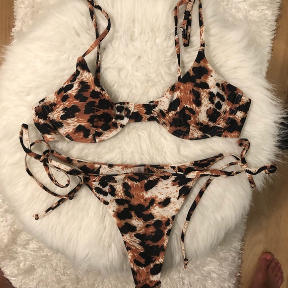 zaful leopard print bikini